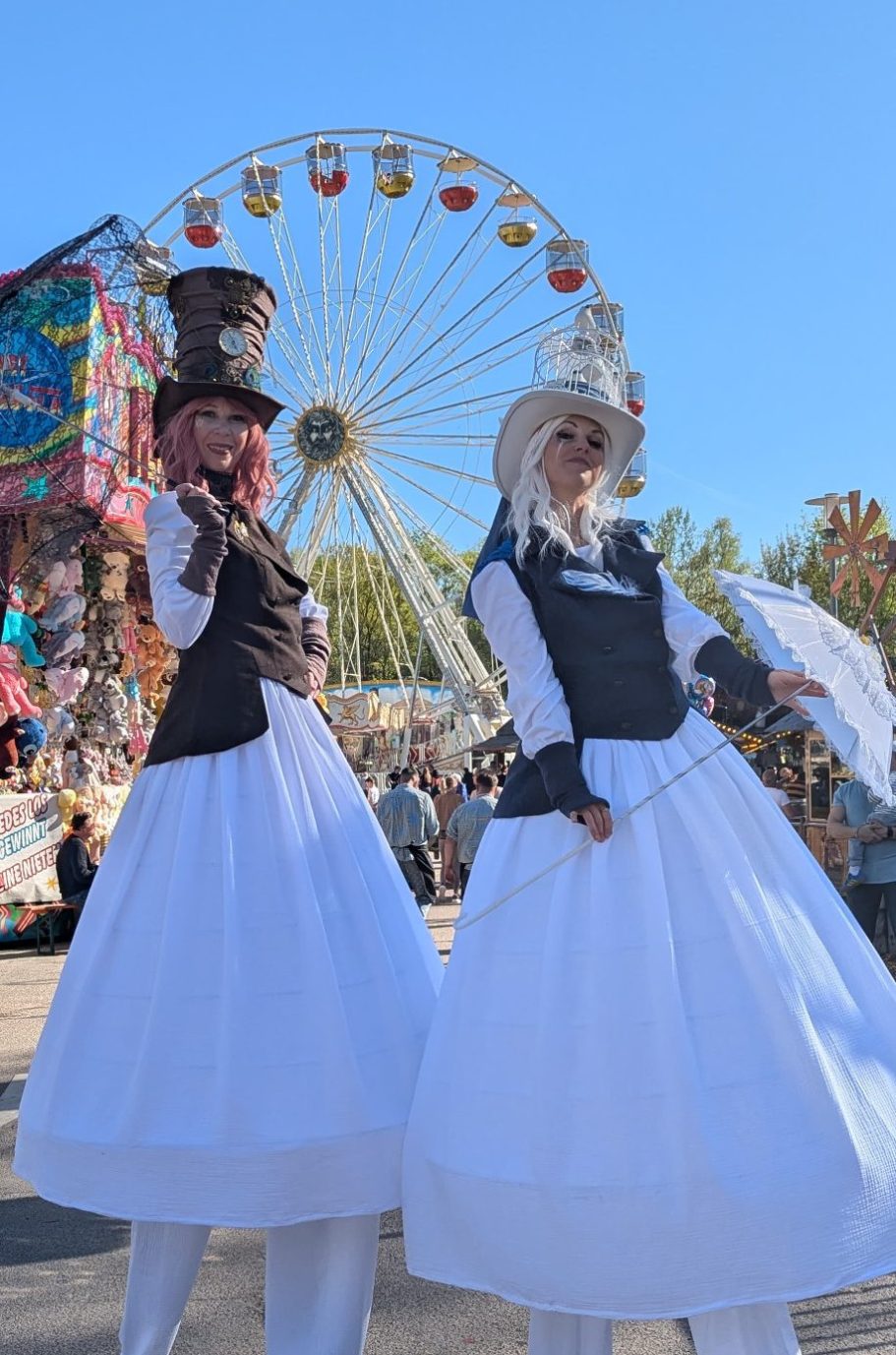 Nostalgie Künstler Walkact Stelzen Walking Act für Strassenfeste, Parkfeste, Jahrmarkt